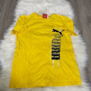 Yellow puma boys t shirt